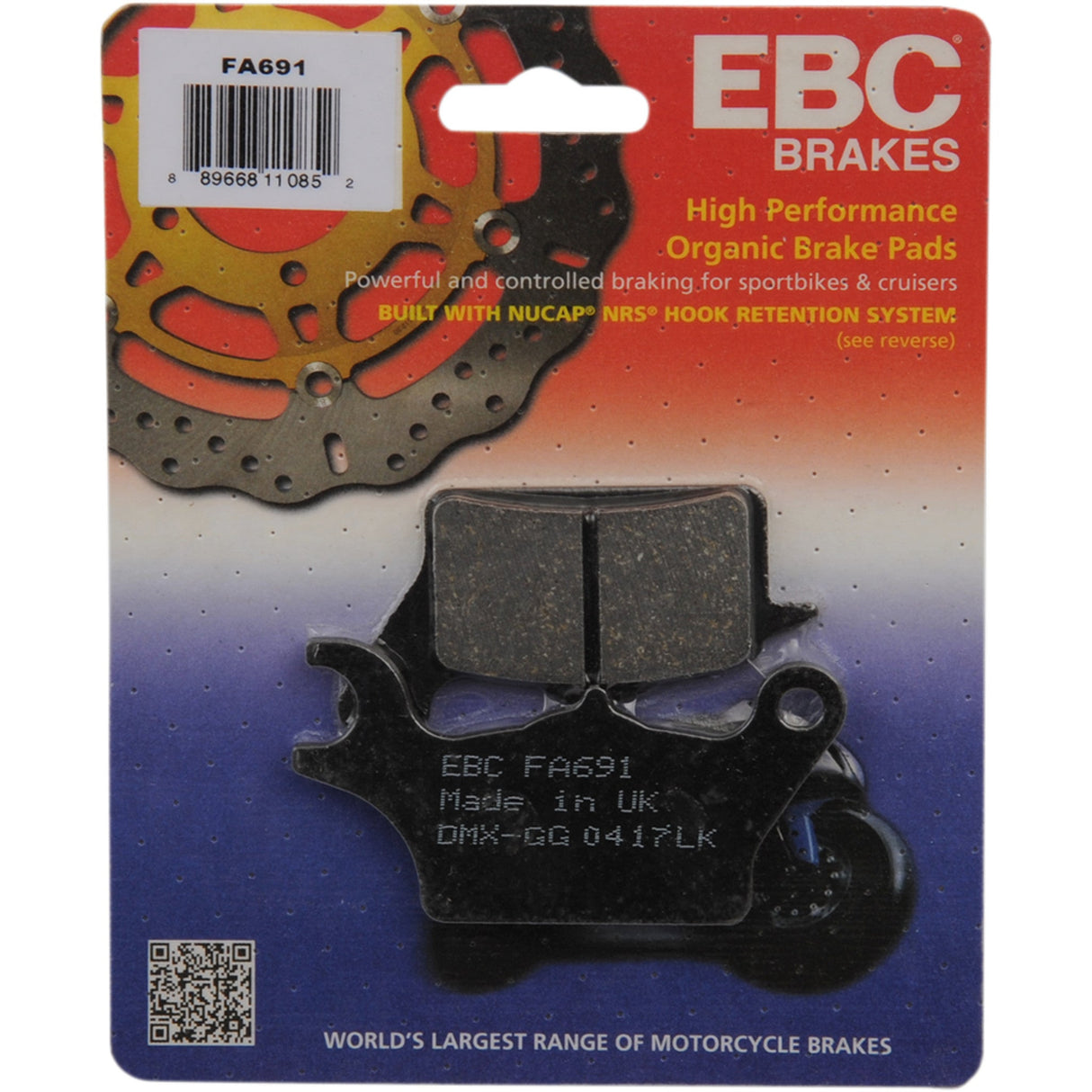 Ebc Brake Pad - FA691 Honda CA125A Super Cub / C125A Super Cub 2019-2024