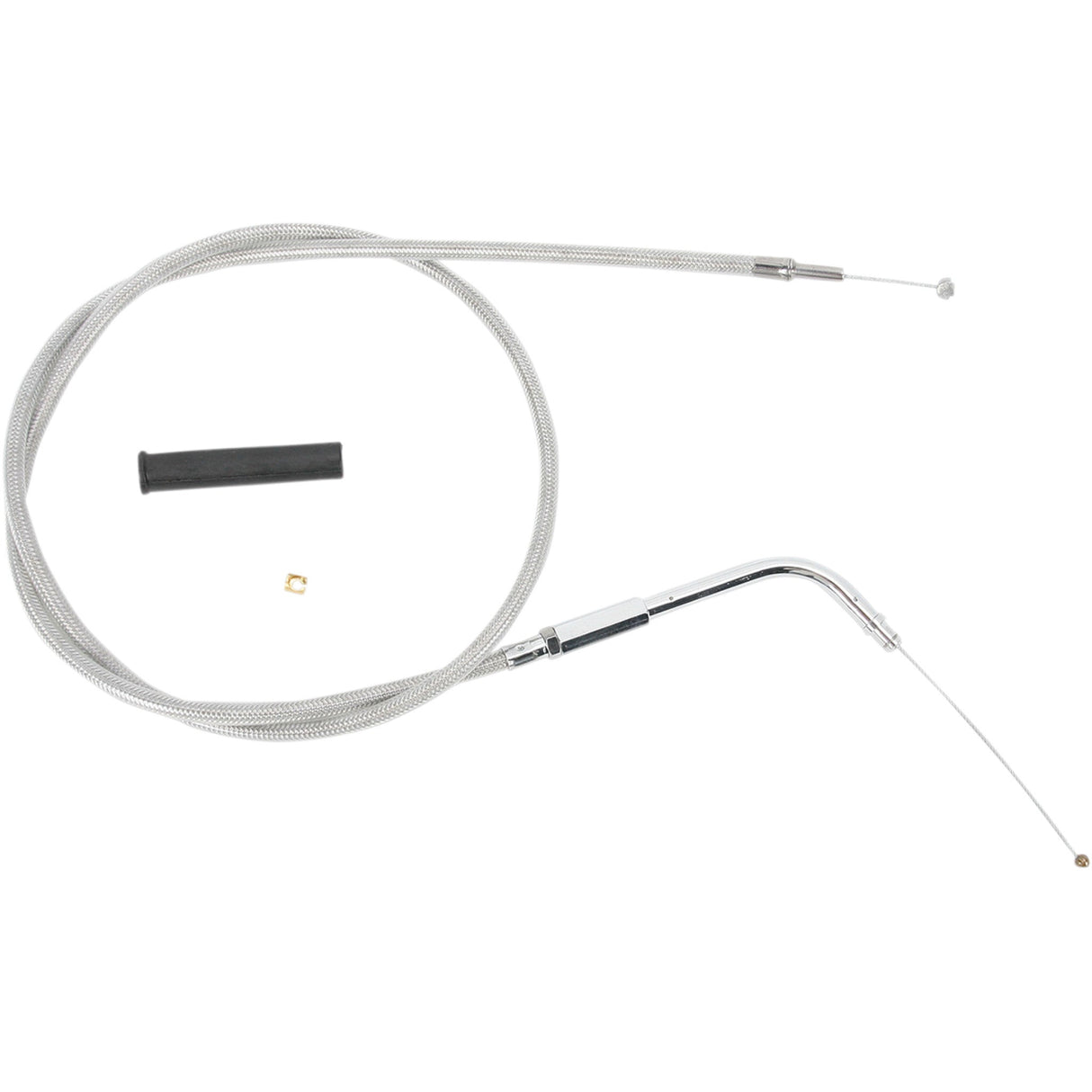 DRAG SPECIALTIES 0651-0096 Stainless Braided Idle Cable 28-1/2"