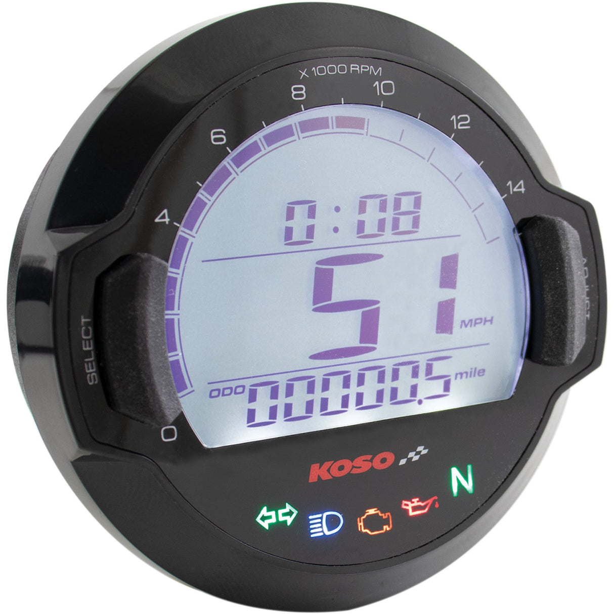 KOSO NORTH AMERICA 2210-0378 BB642W20 DL-03SR GP-Style Speedometer SPEEDO/TACHO/CTRL D64 BLK