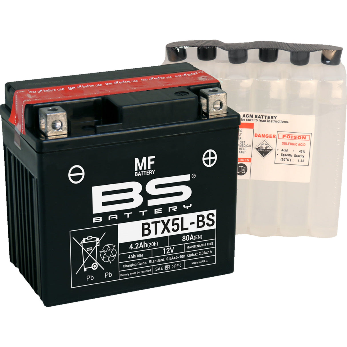 Bs Battery BTX Battery - 300618 For Beta Dirt Bikes 2005-2019 | Polaris Scrambler / Sportsman / Predator / Outlaw 2001-2019