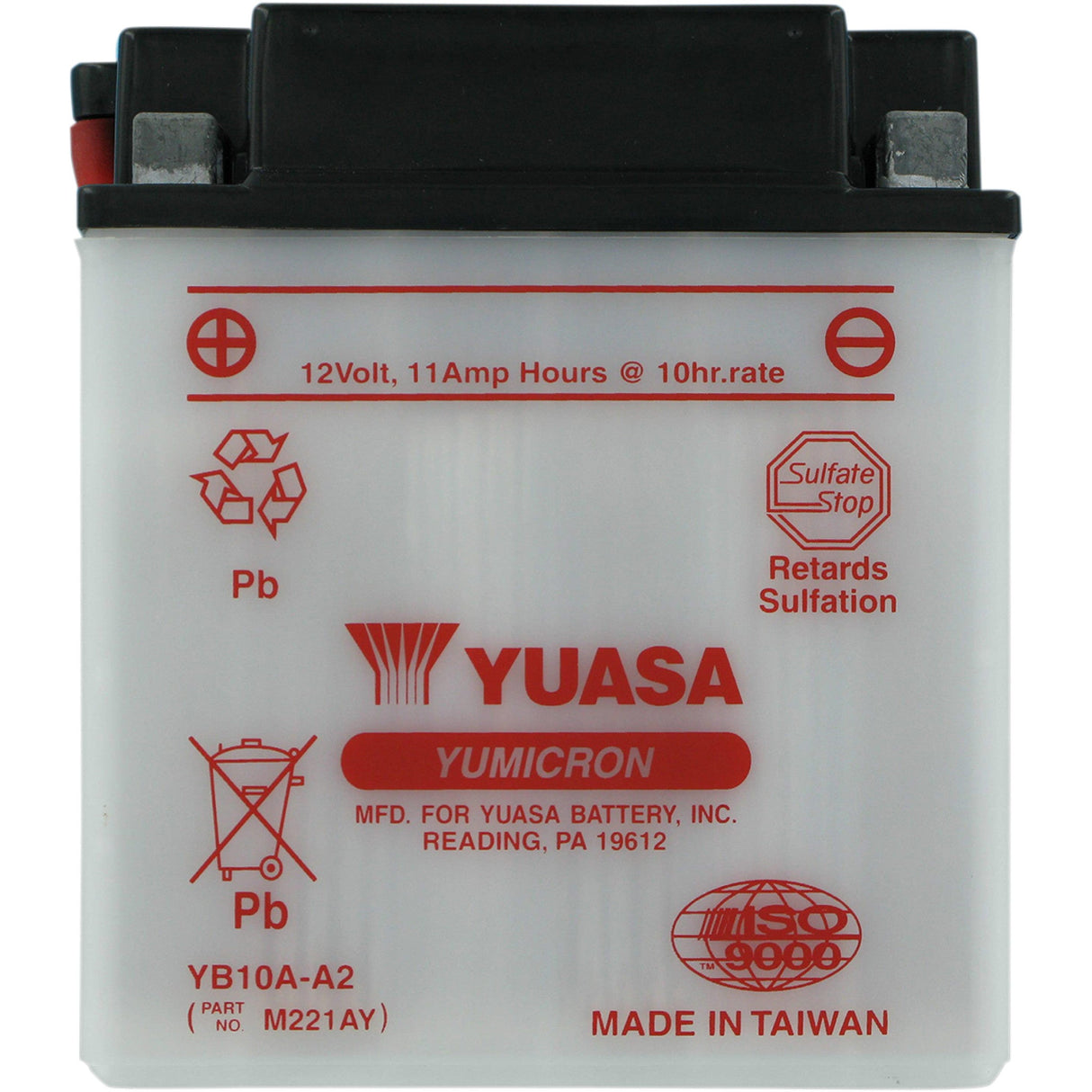 Yuasa Yumicron Battery - YUAM221AY For Kawasaki Bayou / 250 Bayou 1988-2012 | Suzuki ATV/UTV Models 1985-1987