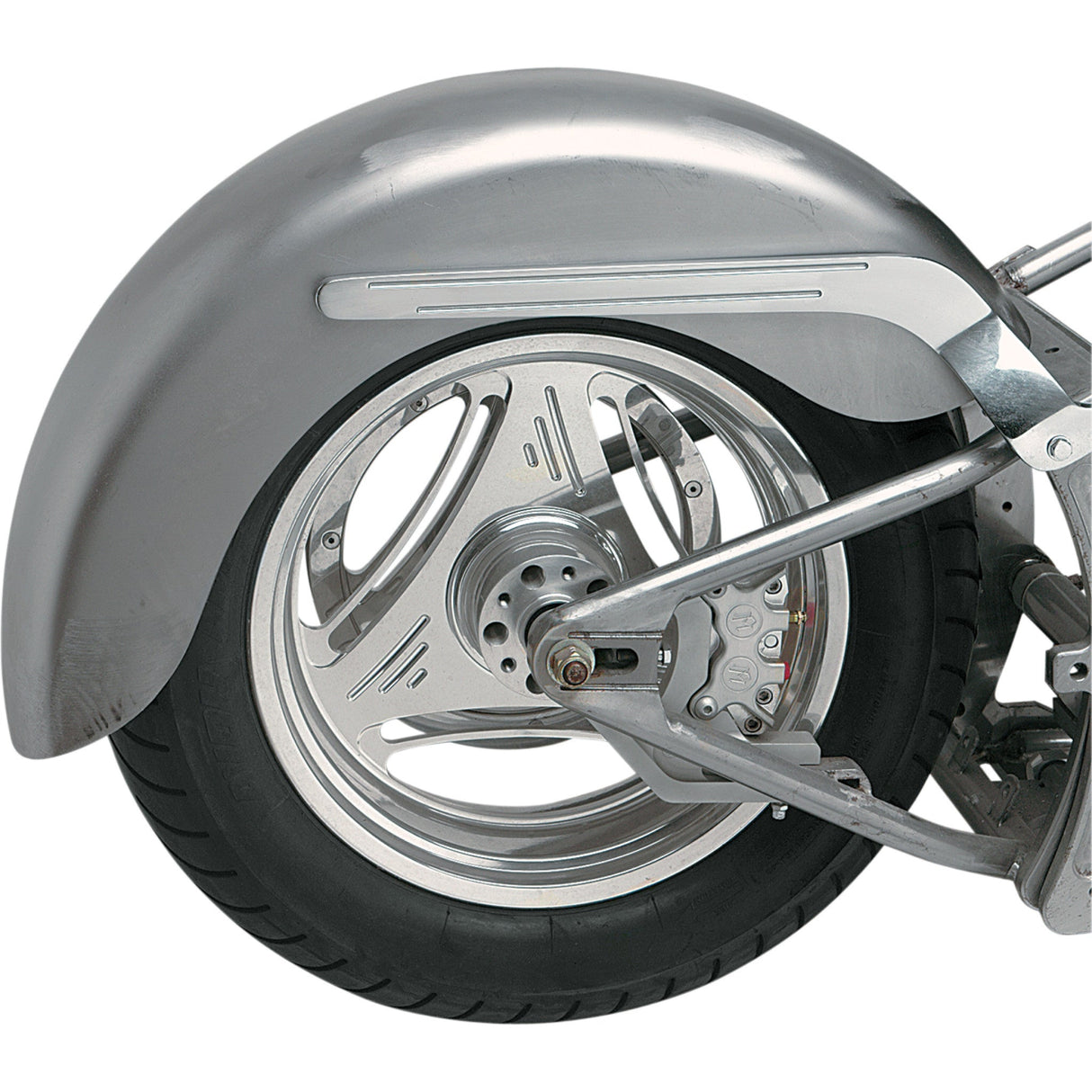 RUSS WERNIMONT DESIGNS DS-380358 380358 Custom Rear Fender - Long Shot Custom Rear Fender for Swingarm Frames - 8.5" W x 43.25" L