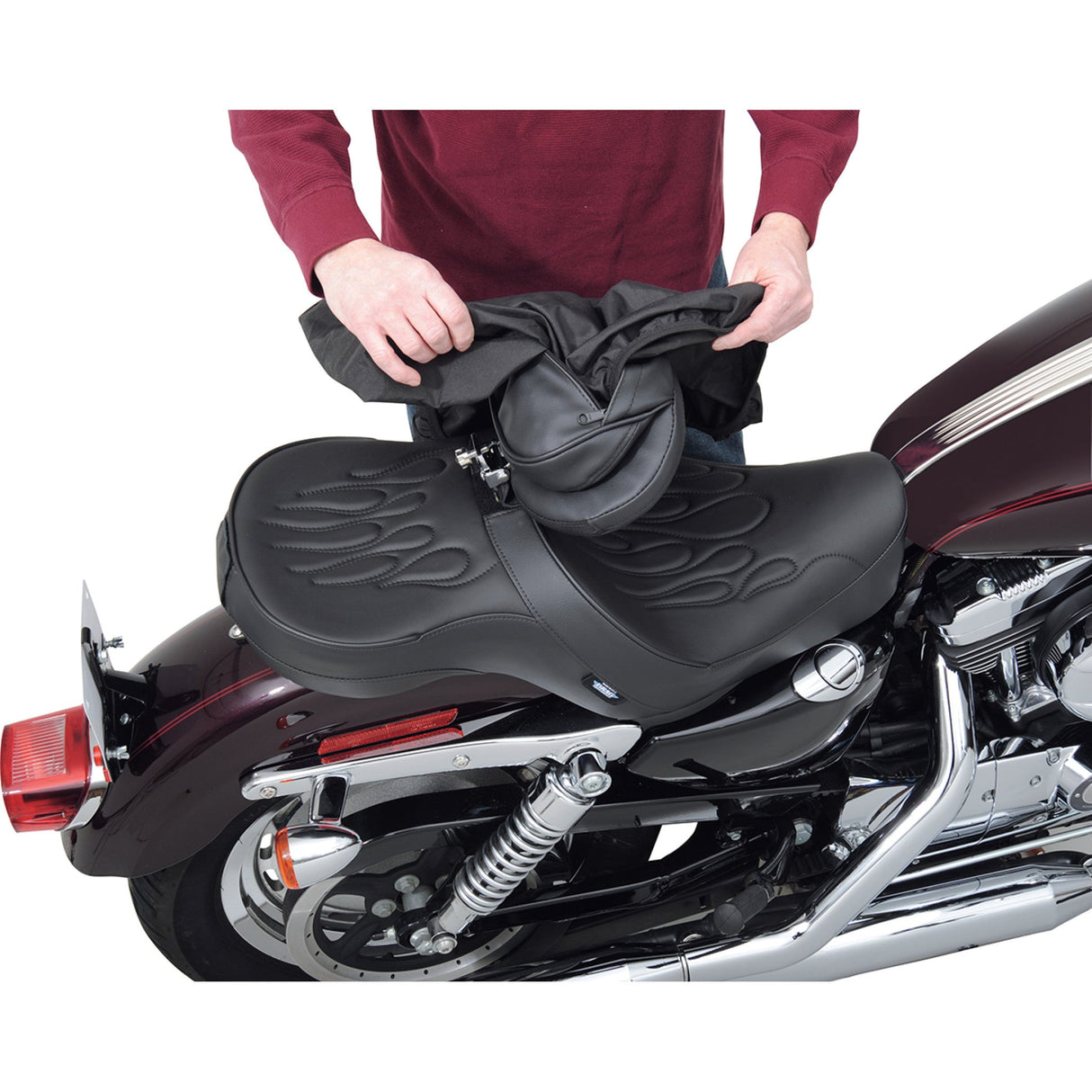 DRAG SPECIALTIES 0822-0460 EZ Glide II™ Convertible Backrest EZ Glide II Convertible Backrest with Cover