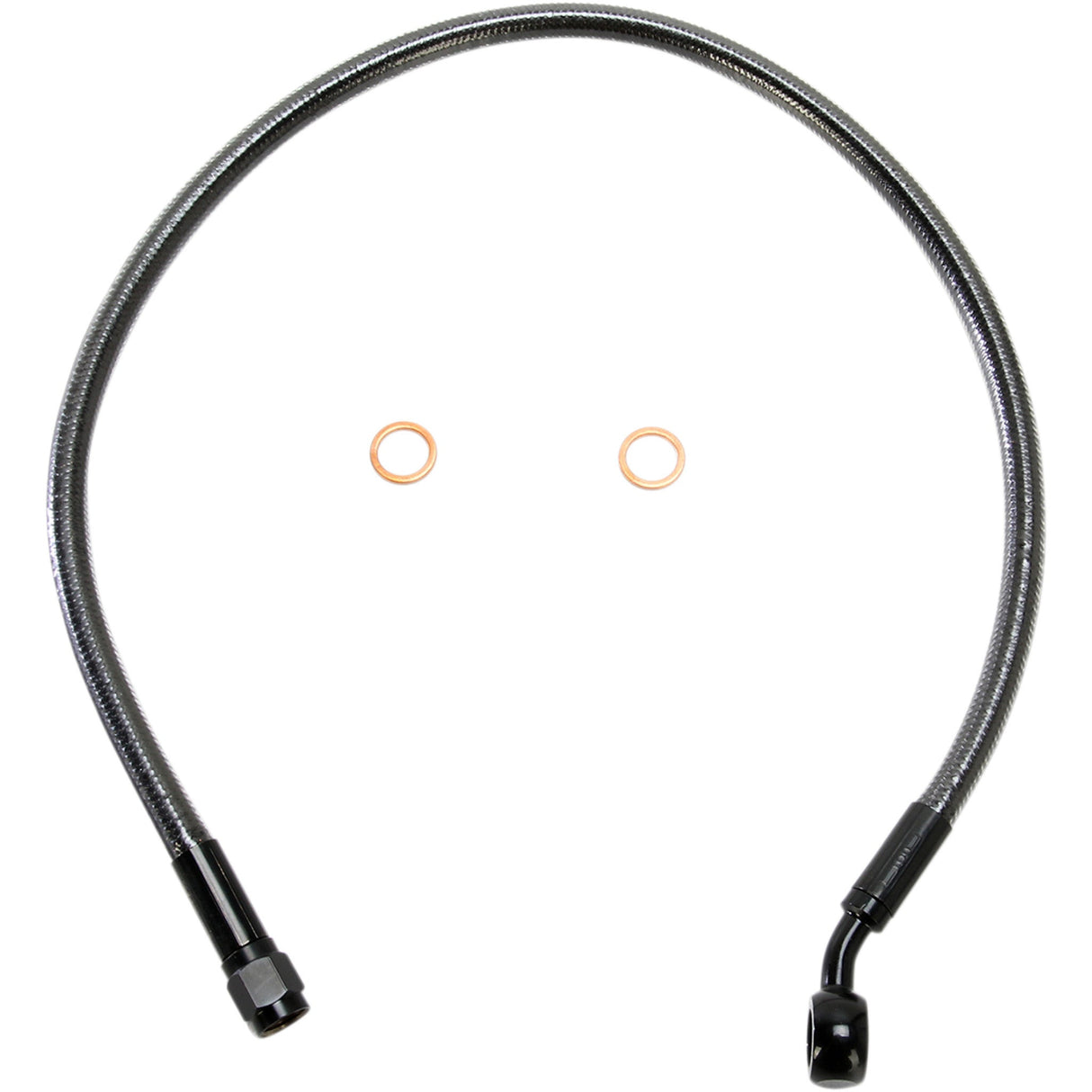 Magnum Shielding Designer Series ABS-Specific Upper Brake Line Kit 10mm-35° 22" Black Pearl - AS47122 For Harley Softail 2018-2021