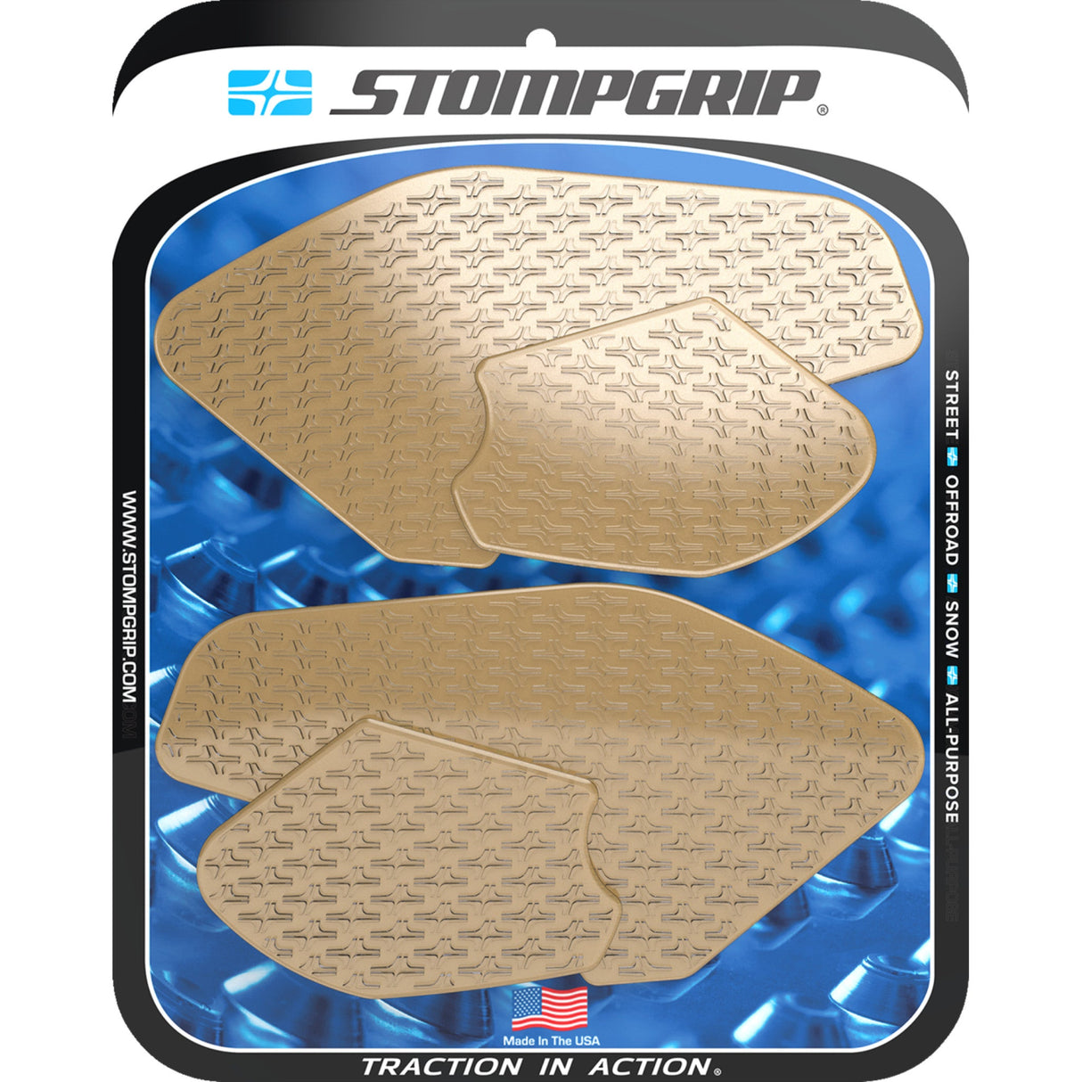 STOMPGRIP 4320-2805 55-14-0195C Icon Profile Traction Pad Tank Grips Traction Pad Tank Grips - Icon - Clear - MT-07