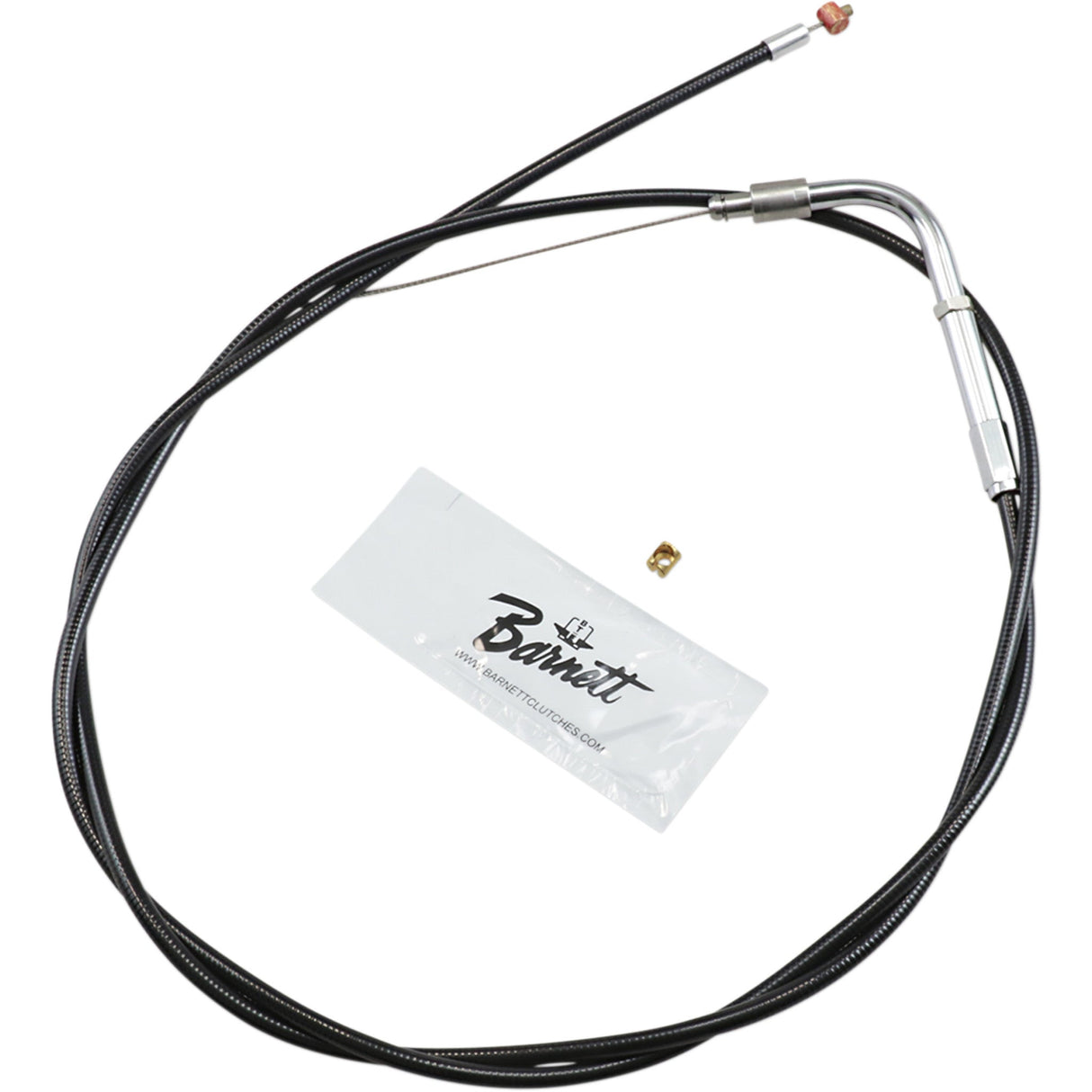 Barnett Black Vinyl Throttle Idle Cable +6" Size 48-1/2" Length - 101-30-40017-06 For Harley Touring 1996-2001