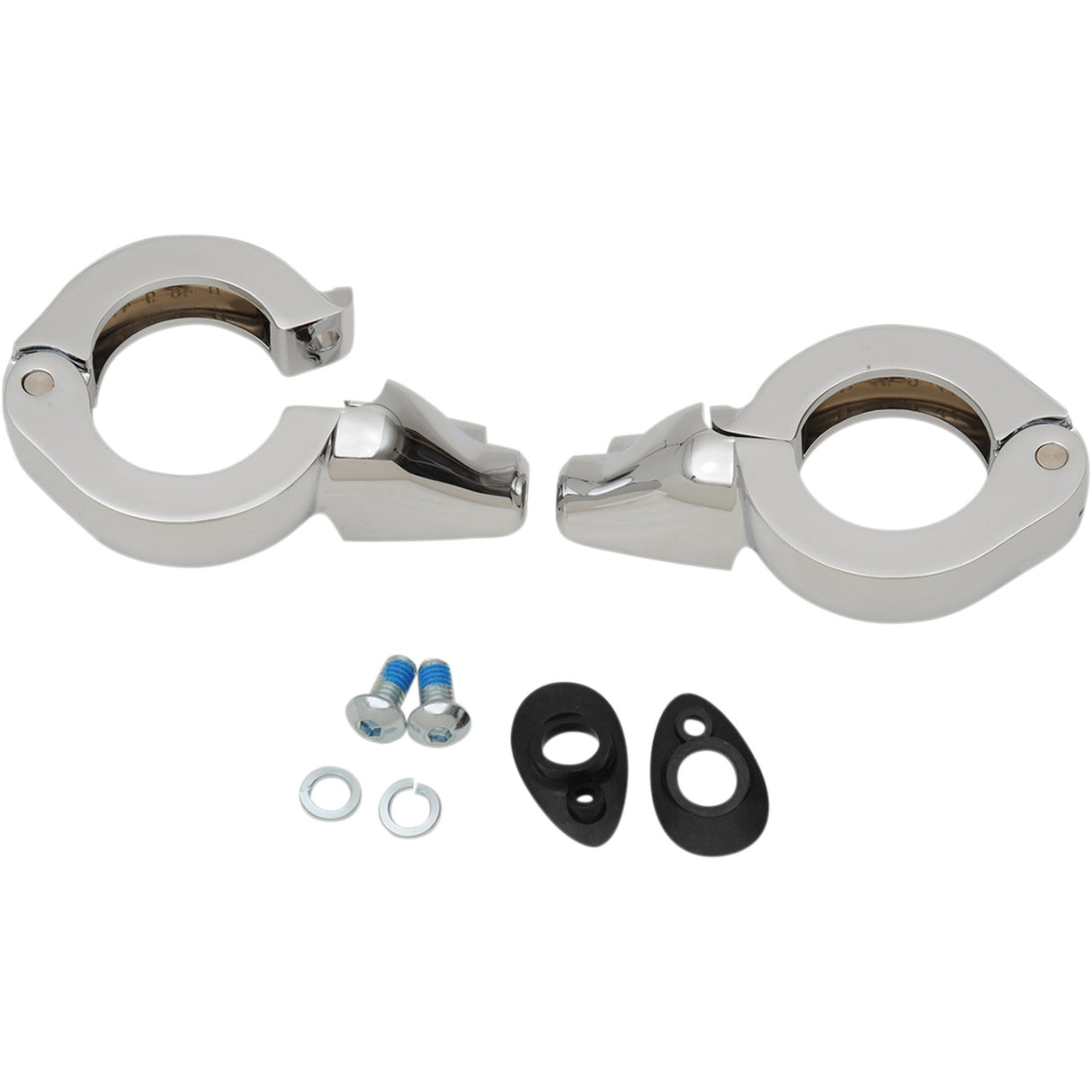 DRAG SPECIALTIES 2020-1269 Turn Signal Fork Clamps Turn Signal Mount - 41 mm - Chrome