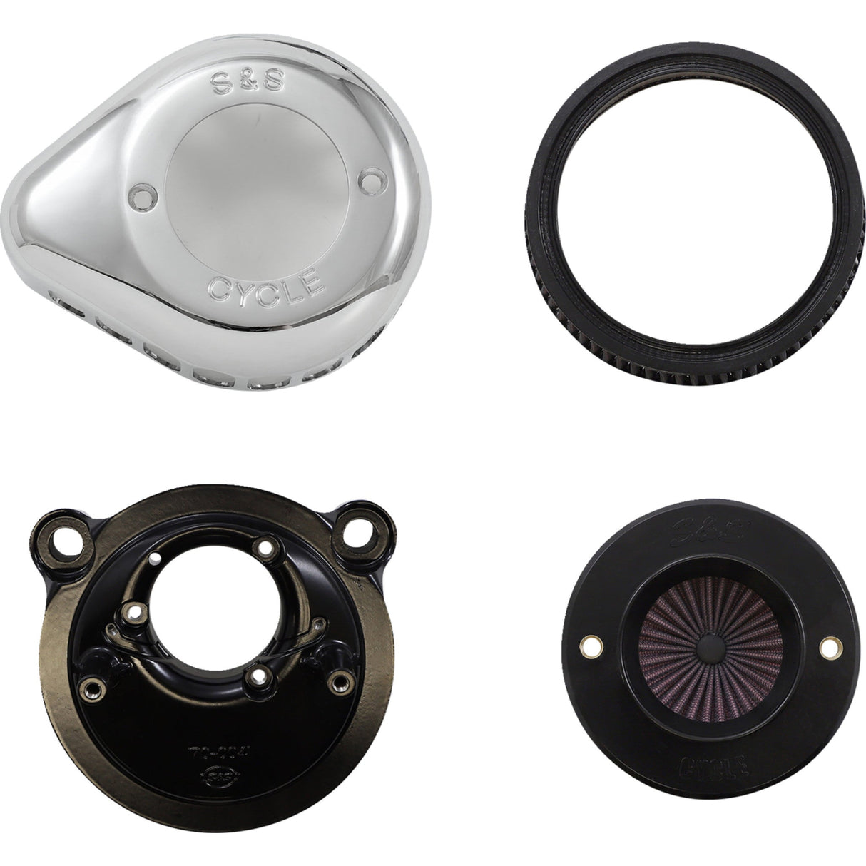 S&S Cycle Air Stinger Stealth Air Cleaner Kit Chrome - 170-0725A For Harley Sportster 2007-2022