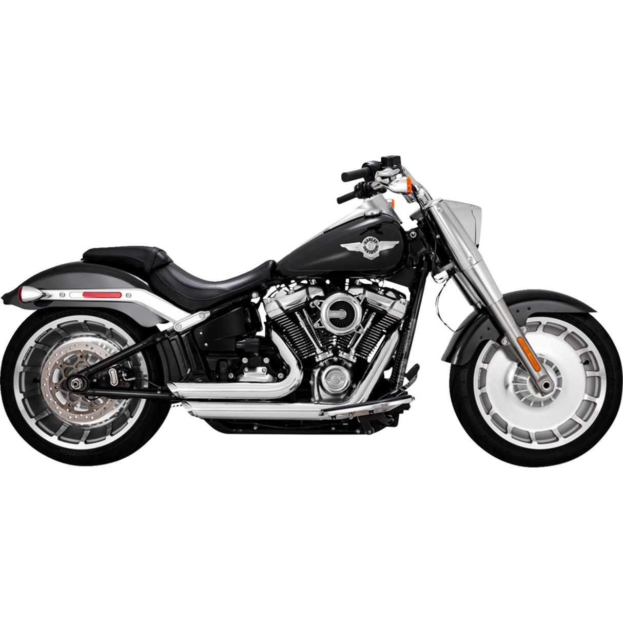Vance & Hines Shortshots Staggered Exhaust System Chrome - 17335-22 For Harley Softail 2018-2022