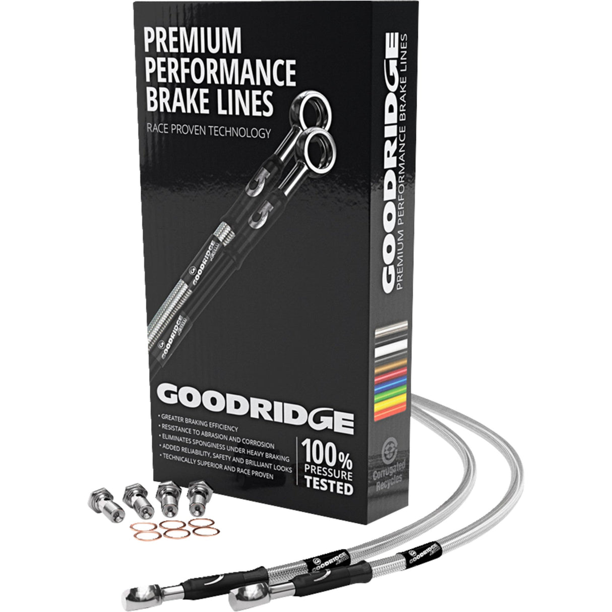 Goodridge Brake Line Kit - HD0094-1RC-CL For Harley Touring 2008-2013