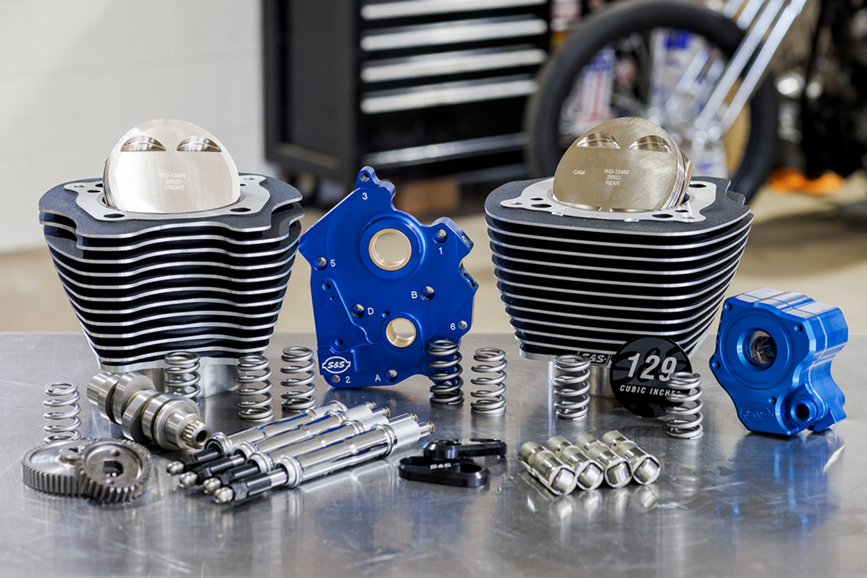 129" Power Package Engine Performance Kit - Gear Drive - Oil Cooled - Highlighted Fins - M8 - 0904-0108