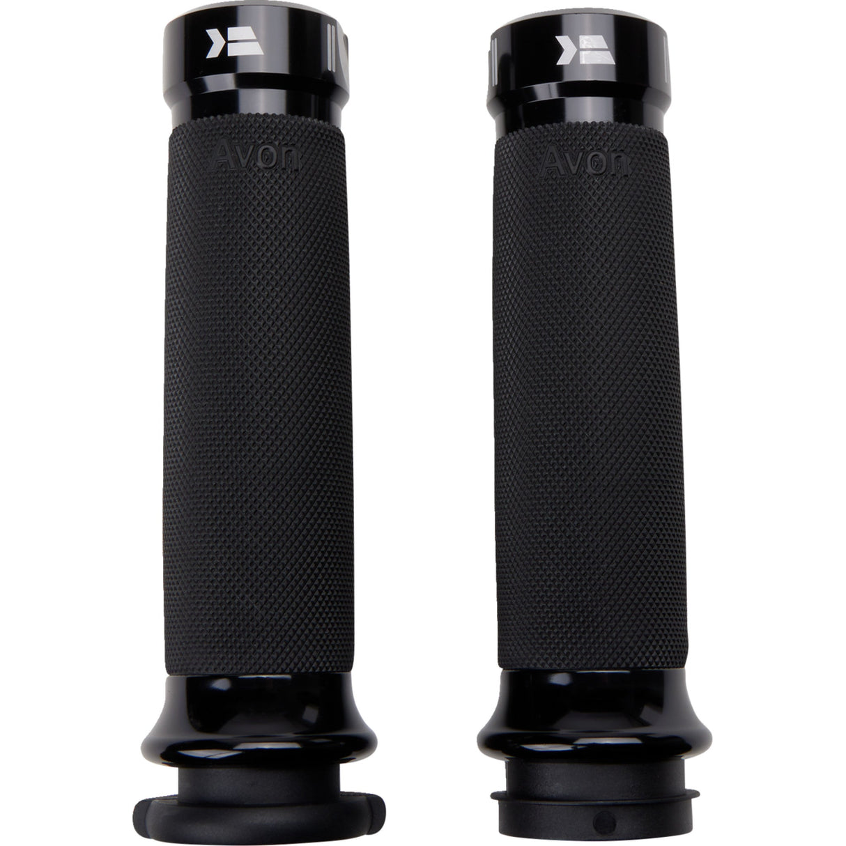 KHROME WERKS 0630-3075 500180 Klassic Grips - Custom Contour - TBW - Black