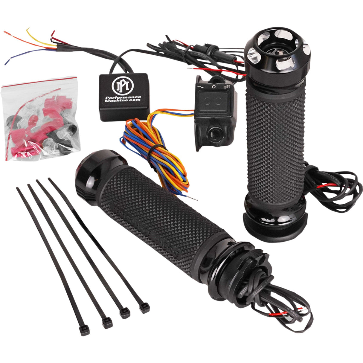 PERFORMANCE MACHINE (PM) 0631-0275 0063-2092-BM Apex Heated Grips - Cable - Contrast Cut