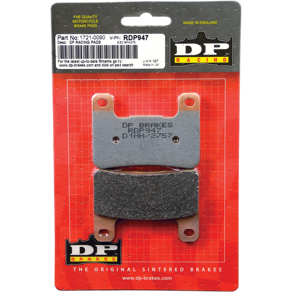 Dp Brakes Brake Pad - RDP947 Suzuki Motorcycles 2004-2023