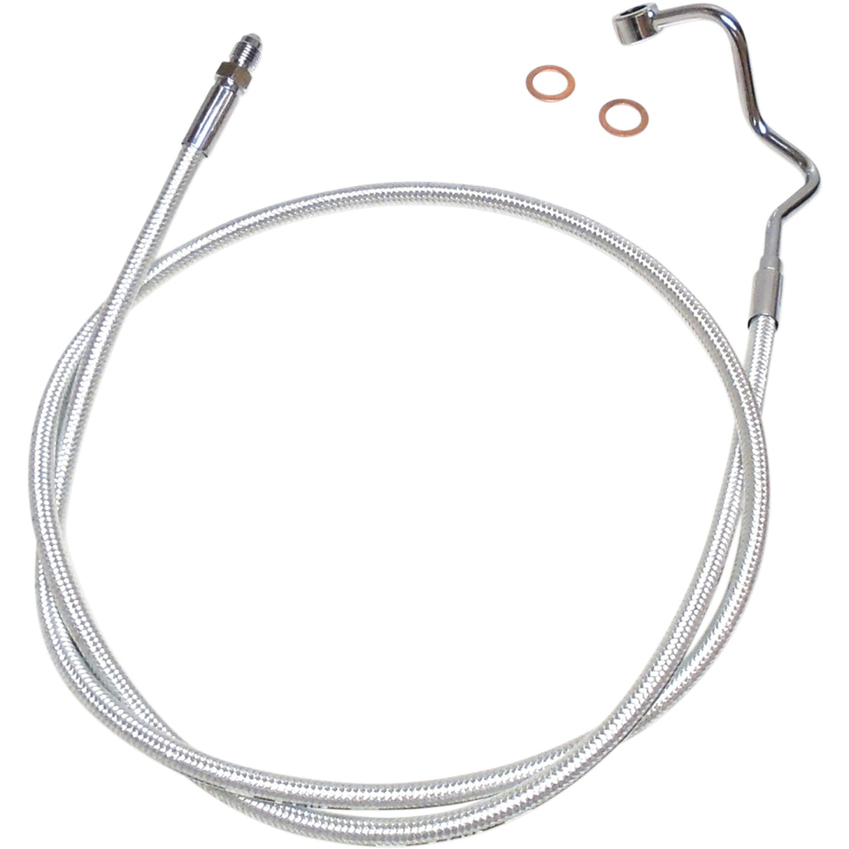 Magnum Shielding Designer Series ABS-Specific Mid Brake Line Kit ABS Sterling Chromite - AS37029 For Harley Touring 2019-2024