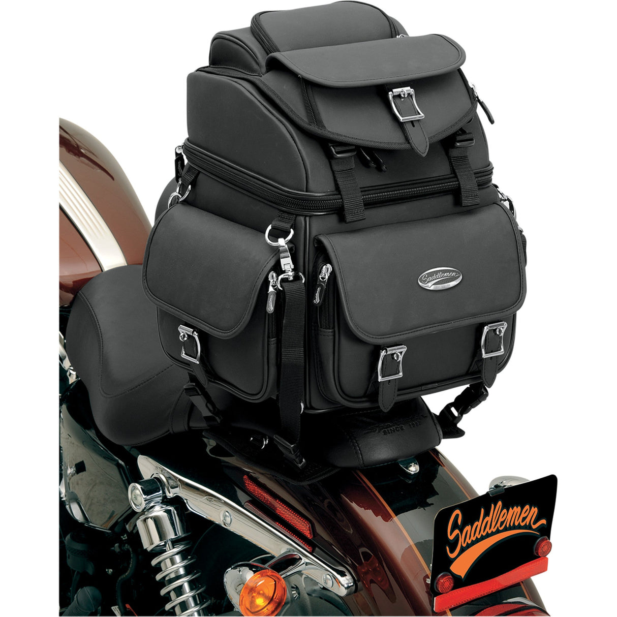SADDLEMEN 3515-0118 3515-0118 BR1800EX Combination Backrest, Seat, and Sissy Bar Bag Sissy Bar Bag