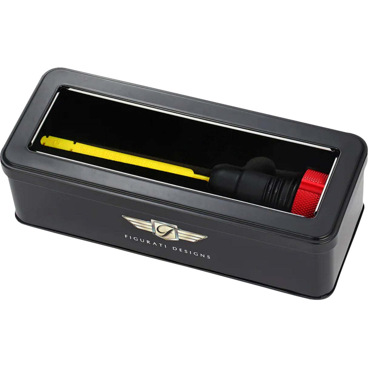 Figurati Designs Performance Magnetic Oil Dipstick Knurled Red - FDP01-TCKN-R For Harley Touring 2007-2016