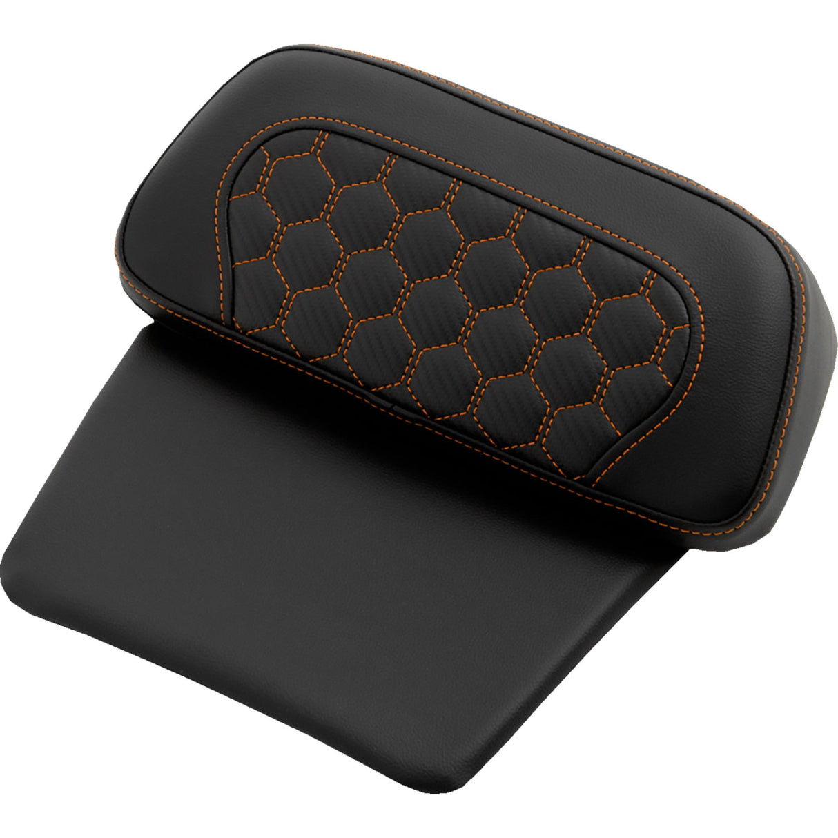 Saddlemen Honeycomb Chopped Tour Pak Pad Honeycomb Orange Stitching - 814-07C-HC-ORA For Harley Touring 2014-2026