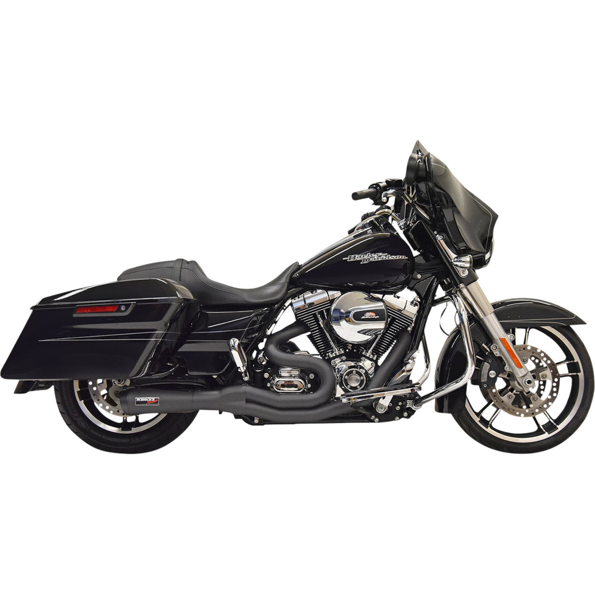 Bassani Xhaust 2-Into-1 Exhaust System - 1F62B For Harley Touring 2007-2016