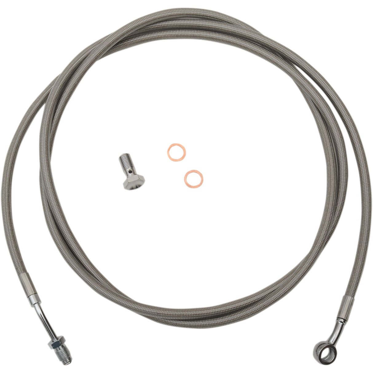 LA CHOPPERS 0652-2136 LA-8054C19 Stainless Steel Braided Clutch Cable Clutch Cable - 18" - 20" Ape Hanger Handlebars - Stainless Steel