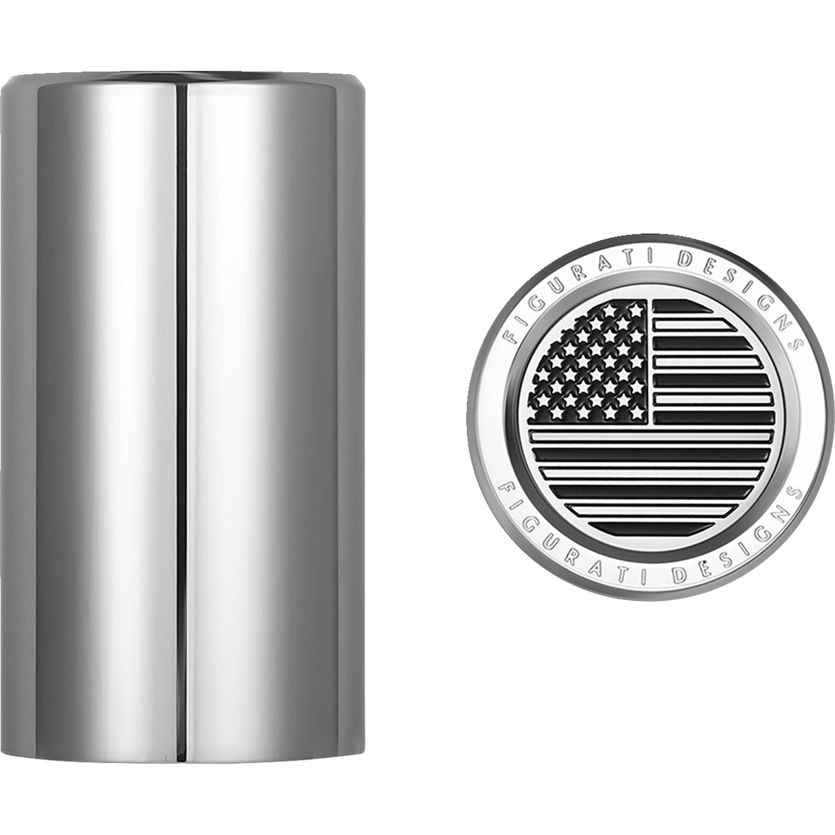 FIGURATI DESIGNS 3550-0377 FD26-DC-2545-SS Docking Covers american flag - long - contrast cut - silver