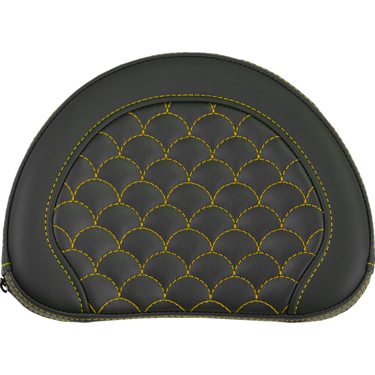 SADDLEMEN 0822-0684 051320907 Contoured Sissy Bar Pad dragon scale - gold stitch