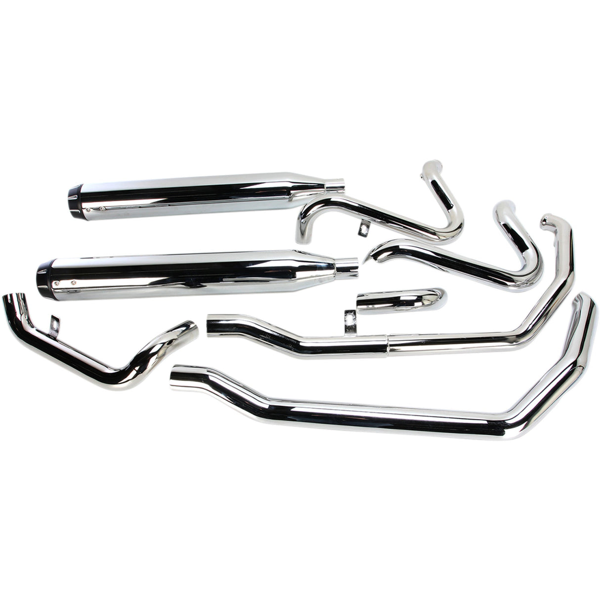 Bassani Xhaust Down Under 2-Into-2 Exhaust System - 1F76R For Harley Touring 2009-2016