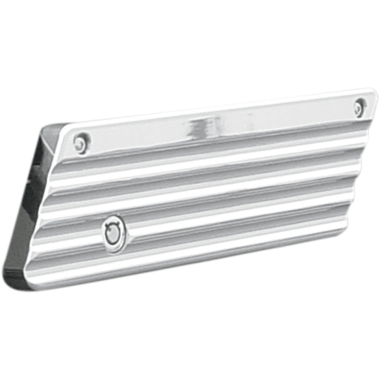 JOKER MACHINE 3501-0431 04-50-1 Finned Saddlebag Latch Covers - Chrome - FL '93-'13
