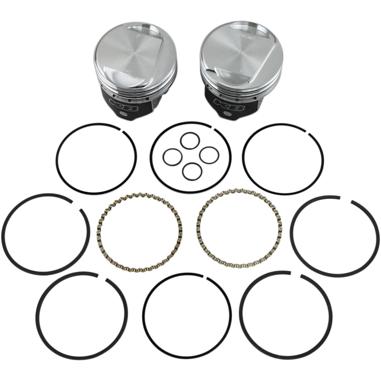 KB Performance Hypereutectic Piston Kit 3.498" +0.005" 9.6:1 CR 80" Evolution Big Twin - KB305.005 For Harley 1984-1999
