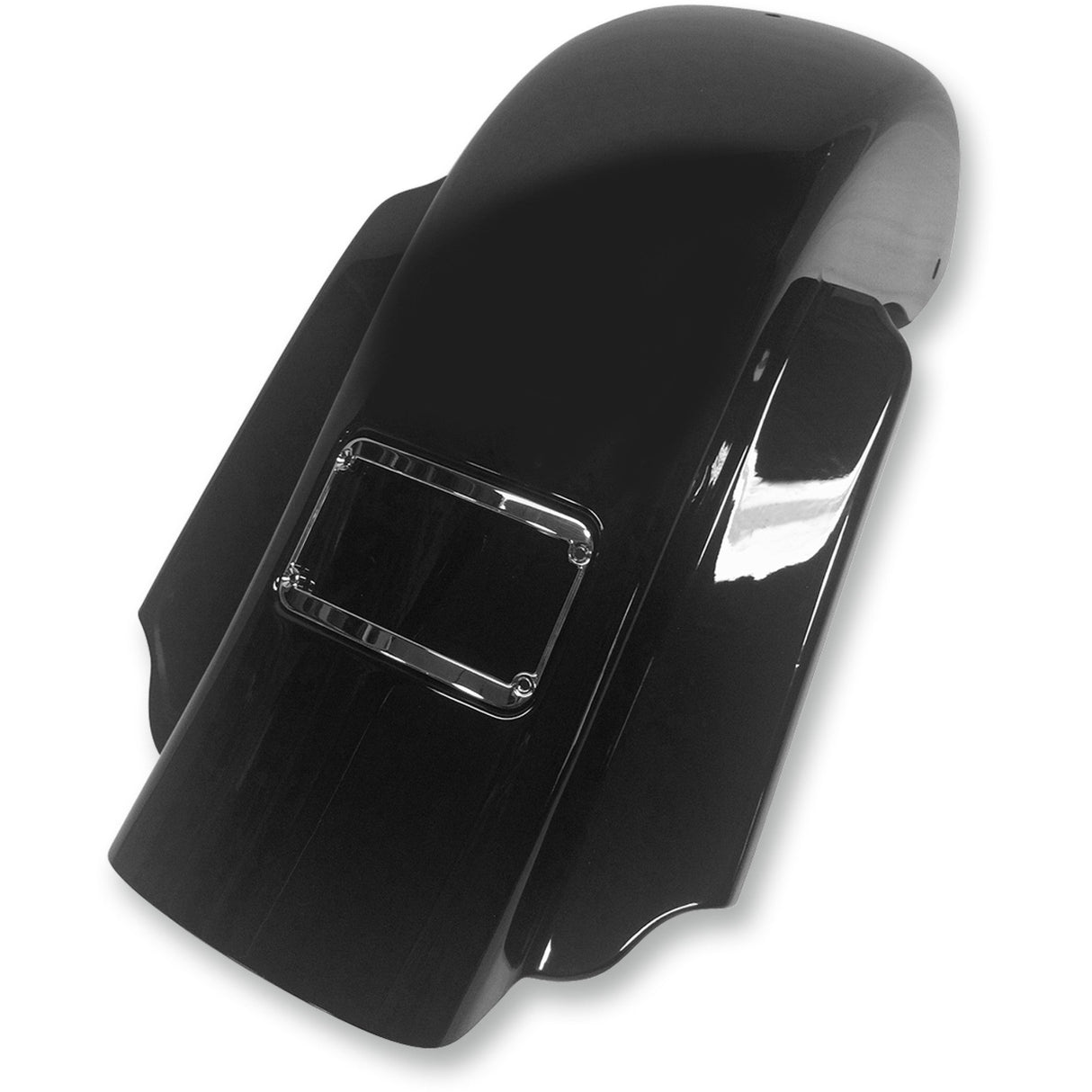 Klock Werks The One Rear Fender Frenched Black Steel - KWF-01-0304 For Harley Touring 2009-2025