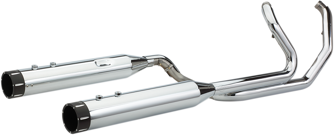 El Dorado Dual Exhaust System - Chrome - Black Tracer - 1800-2529