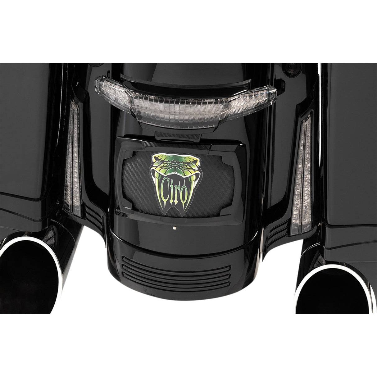 Ciro Filler Panel Lights Smoke Lens Red LEDs Black - 40046 For Harley Touring 2006-2026