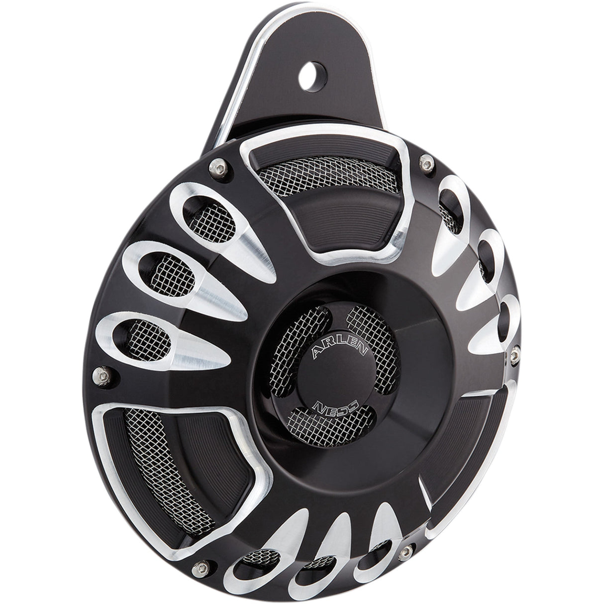 Arlen Ness Billet Horn Deep Cut Black - 70-200 For Harley Motorcycles 1991-2025