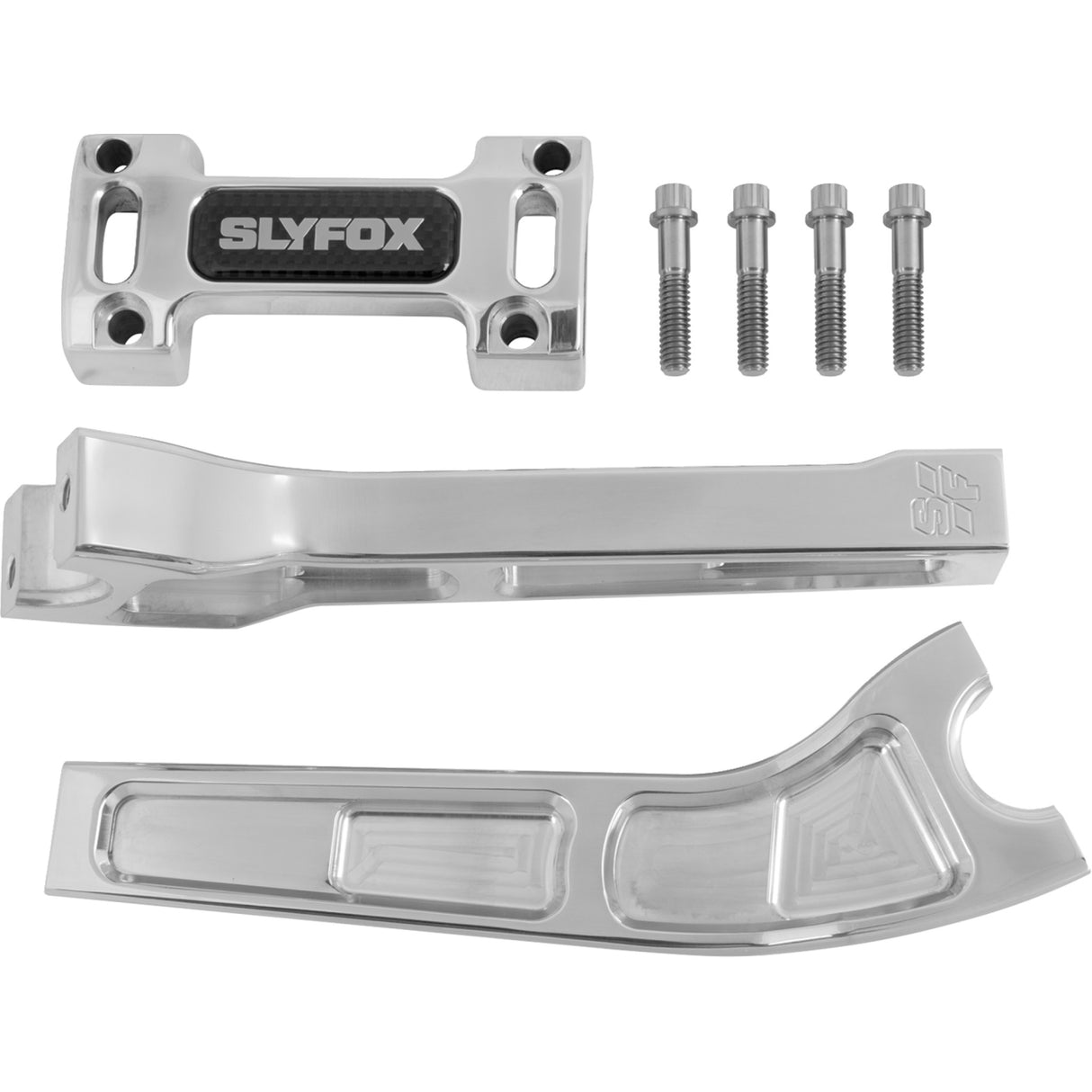 SLYFOX 0602-1544 SF-1004-08-R Handlebar Riser Kit pullback - 1-1/8" clamping - 8" rise - raw