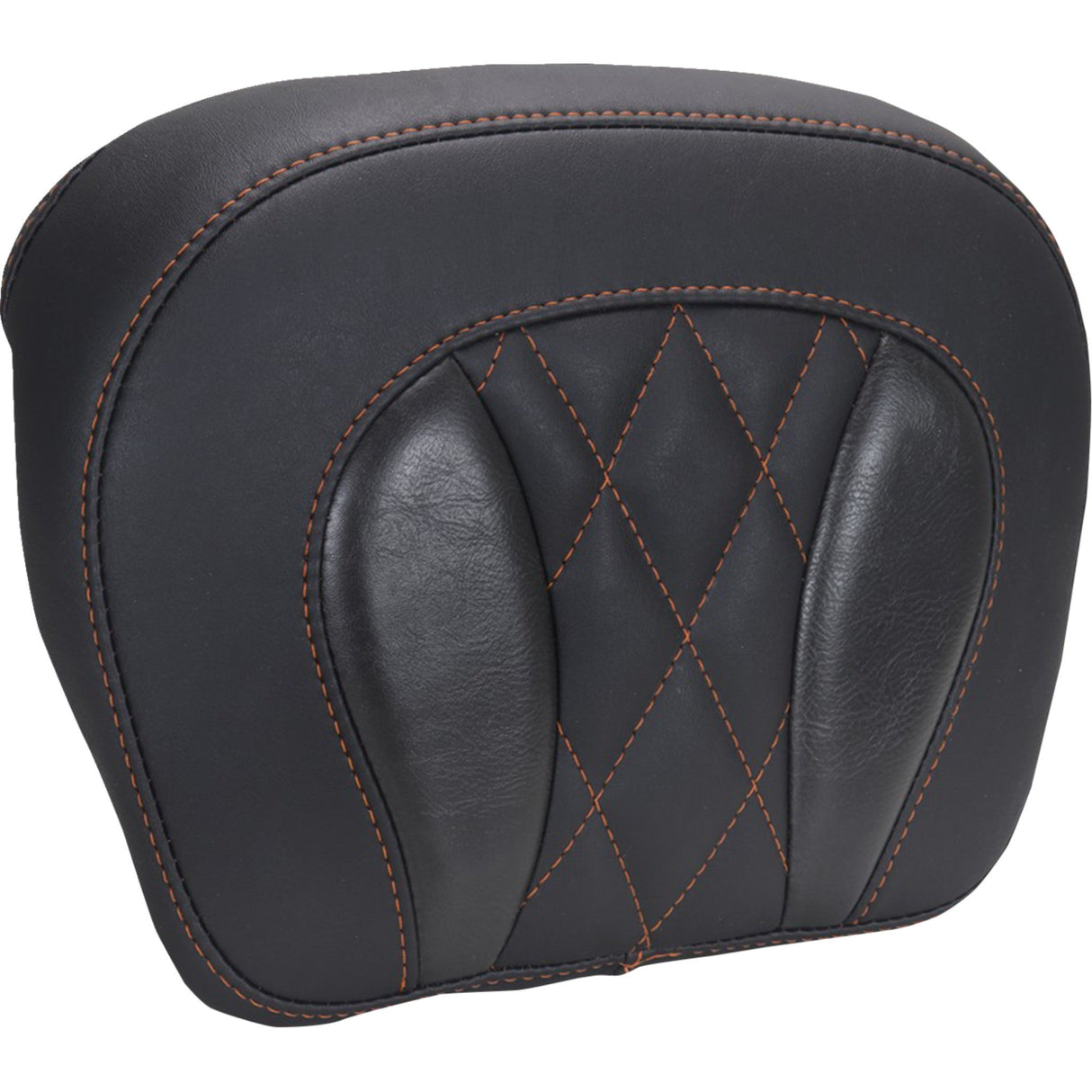 MUSTANG 0822-0643 88440MO Chopped Tour-Pak® Sissy Bar Pad Chopped Tour-Pak® Pad - Mandarin Orange Stitching - FLH/FLT '23-'25