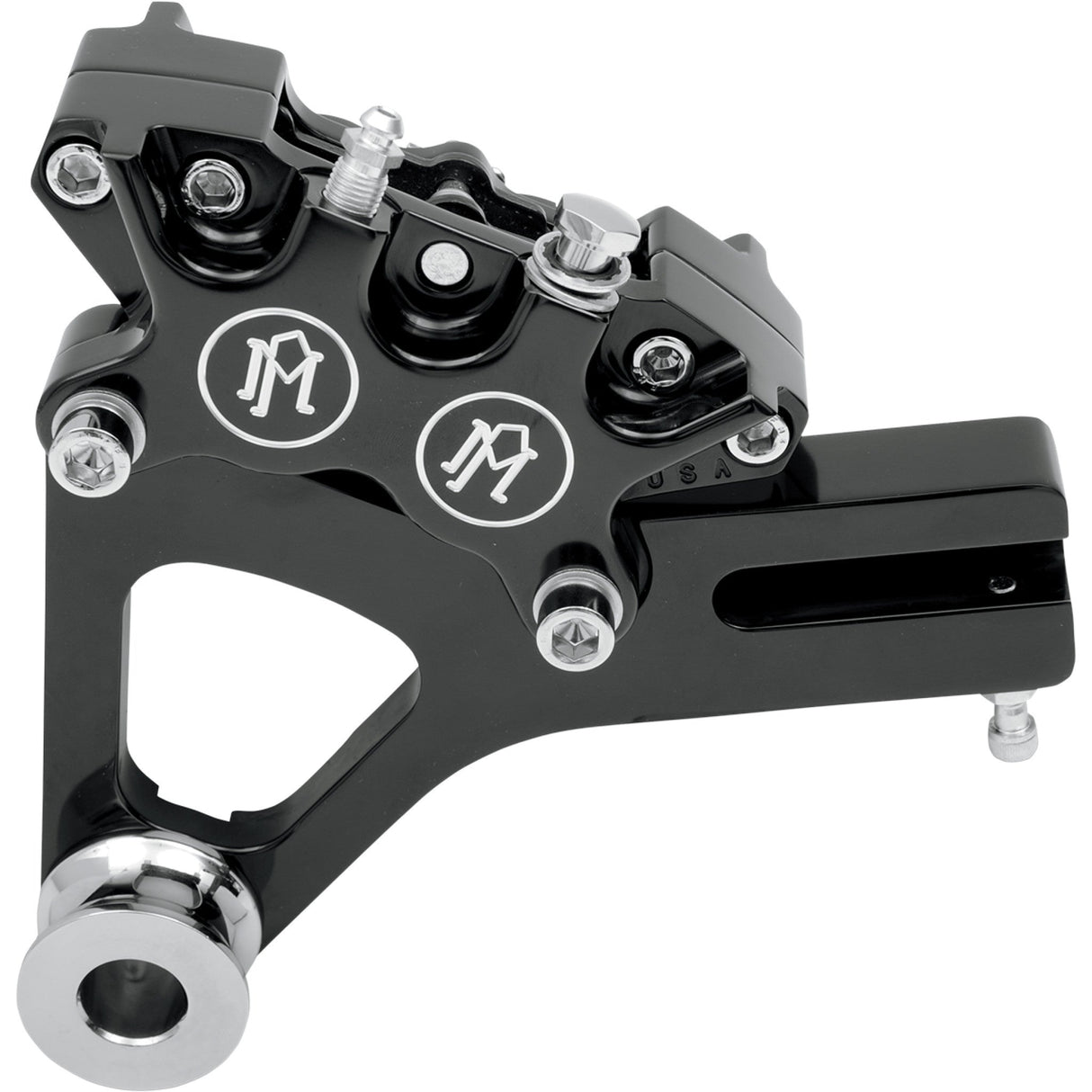 PERFORMANCE MACHINE (PM) 1701-0316 1259-0052-BM Caliper Kit - 4-Piston Caliper - Rear - Contrast Cut™ - 08-17 FXD