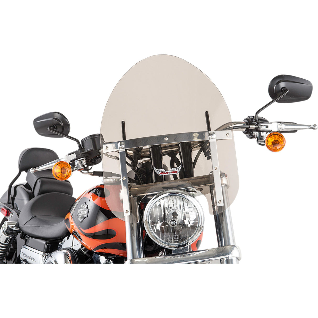 Slipstreamer Mini Police Windshield Tinted - HD-0-T For Harley Motorcycles 1999-2025 | Honda Motorcycles 1992-2025 | Kawasaki Motorcycles 1996-2025