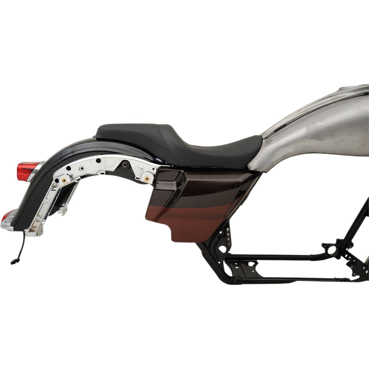 Drag Specialties Predator Seat Mild Stitched Yaffe Gas Tank Fl - 0801-1073 For Harley Touring 2008-2023