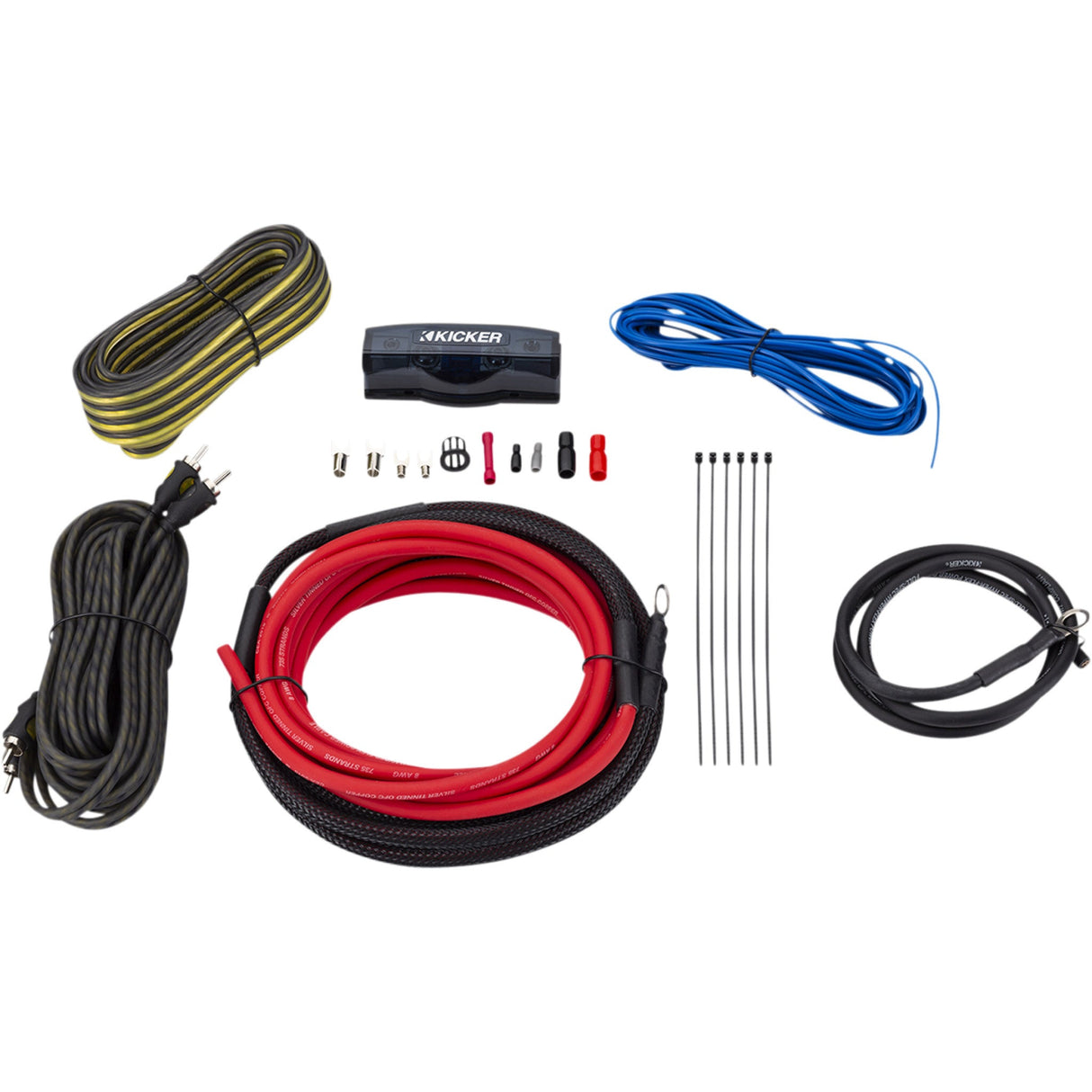 KICKER 2120-1108 47VK8 Amplifier Install Kit w/ 8-Gauge Wire Amp Install Kit - 8 Gauge