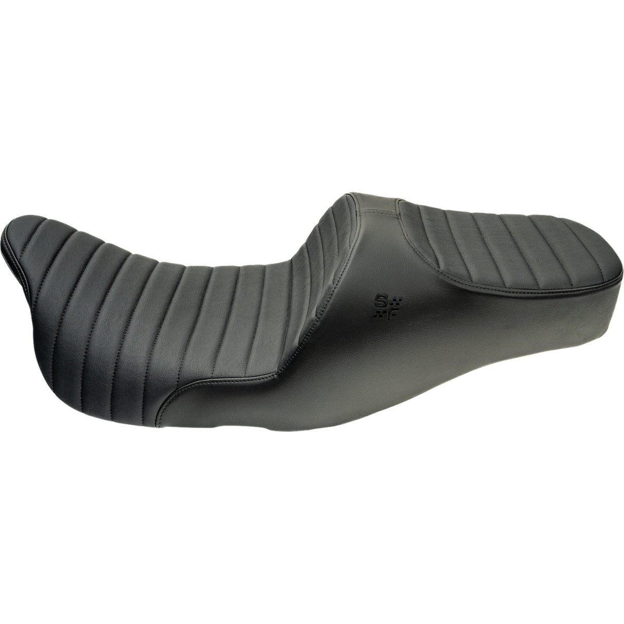Slyfox Chariot Seat Black Classic Stitch Black Logo - 4723A For Harley Touring 2009-2025
