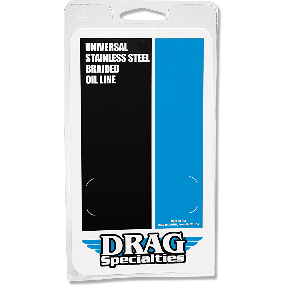 DRAG SPECIALTIES 0711-0048 Universal Stainless Steel Braided Oil Line Universal Oil Line - Stainless Steel - 13"