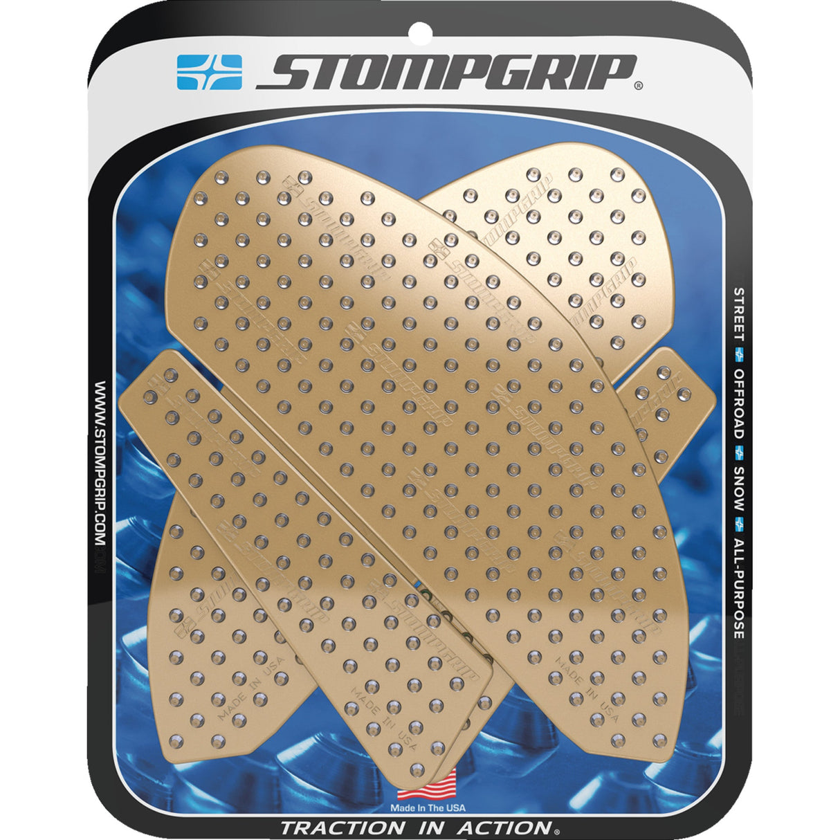 STOMPGRIP 4320-2865 55-10-0182C Volcano Profile Traction Pad Tank Grips Traction Pad Tank Grips - Volcano - Clear - YZF-R7