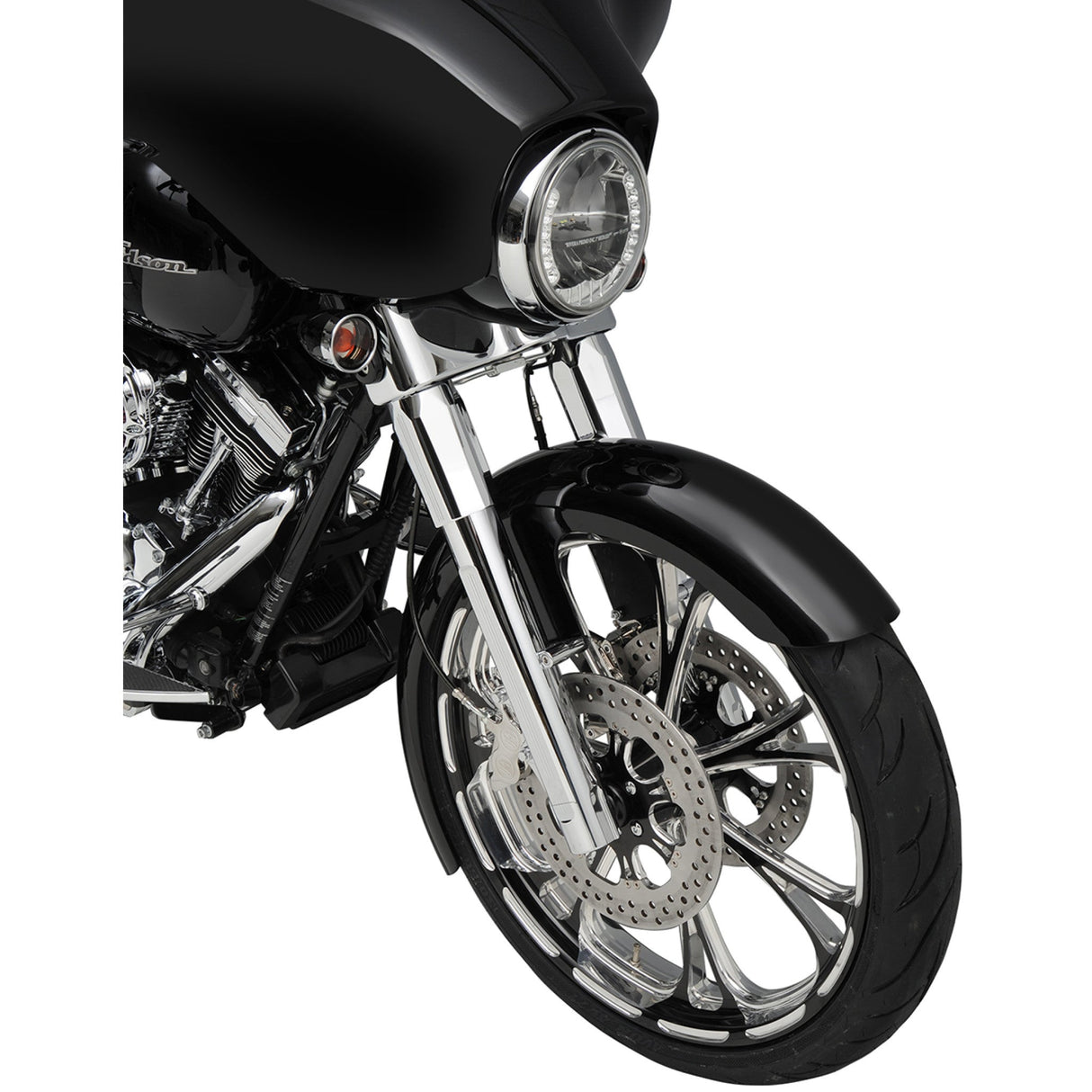 PERFORMANCE MACHINE (PM) 0403-0071 0208-2056-CH Fork Leg Kit — Chrome - Lower - Dual Disc - '08-'13