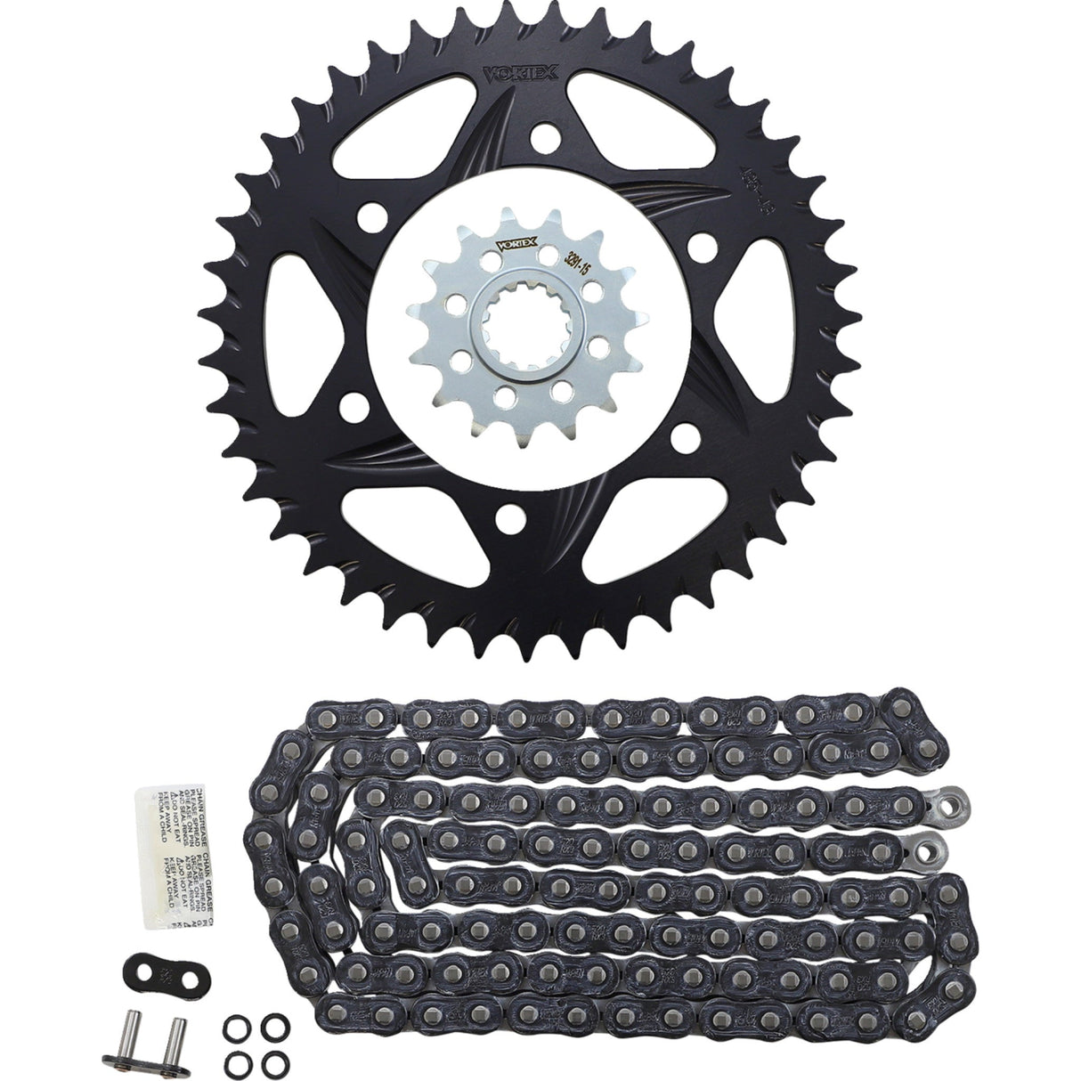 VORTEX 1230-1540 CK6454 Chain and Sprocket Kit Chain Kit - Black