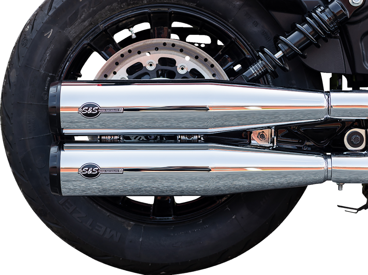 Grand National Slip-On Mufflers - Chrome - Race Only - 1811-4518