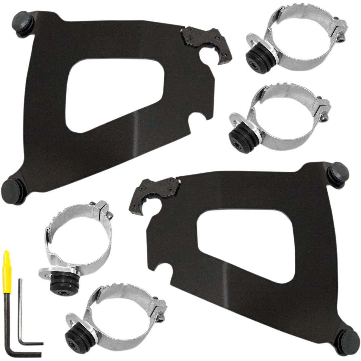 MEMPHIS SHADES 2321-0362 MEB2012 Bullet Fairing Mount Kit Bullet Mounting Kit - VTX18 - Black