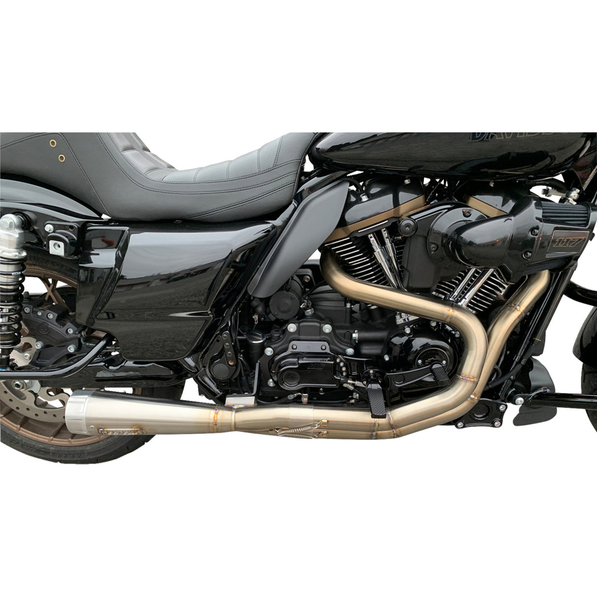 Hawg Halters Mid Controls Black Knurled Pegs - MCK-FH16AS-FK For Harley Touring 2015-2020