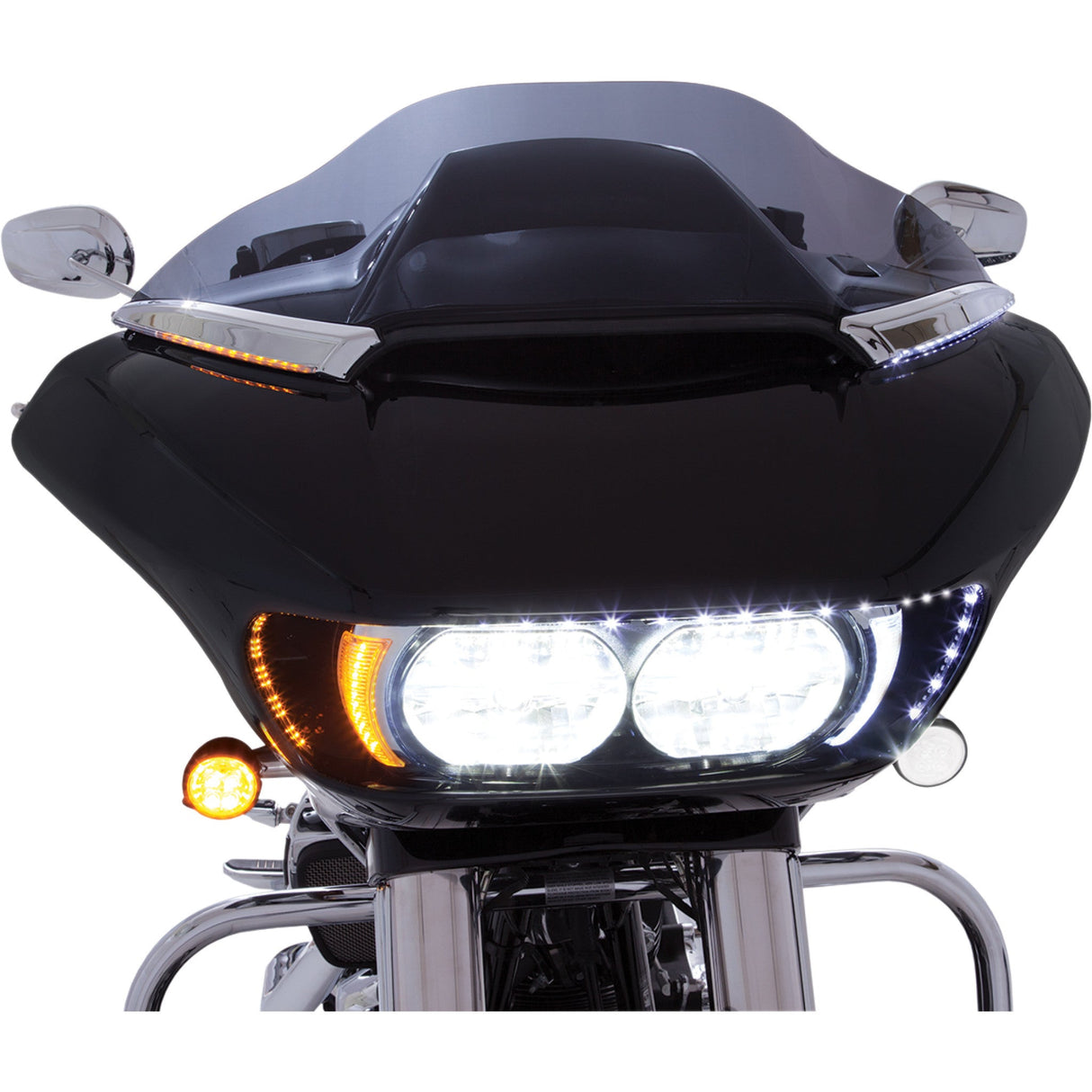 CIRO 2040-2215 11050 Horizon LED Lighted Windshield Trim - Chrome - FLTR