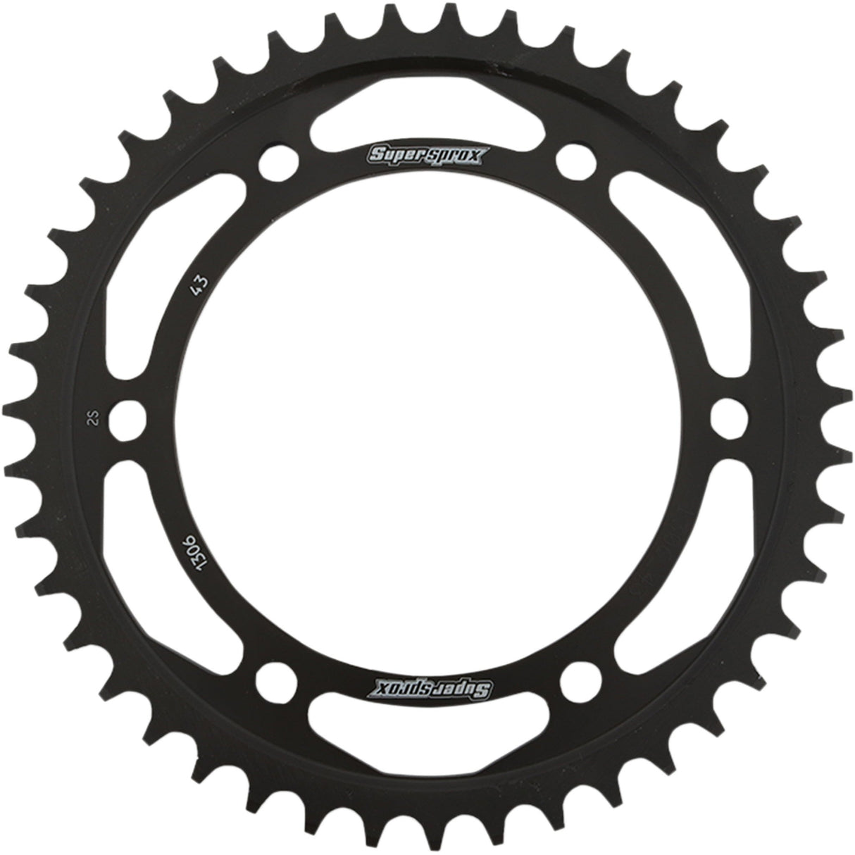 SUPERSPROX 1210-1870 RFE-1306-43-BLK Racing Steel Rear Sprocket Rear Sprocket - 43 Tooth