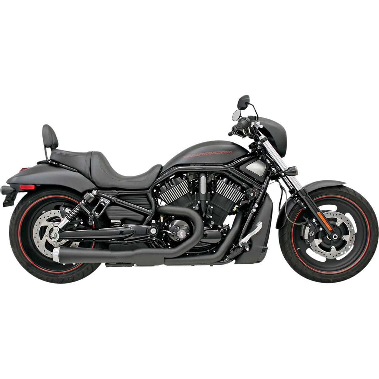 BASSANI XHAUST 1800-1277 1V22JB Road Rage 2:1 V-Rod Exhaust - Black